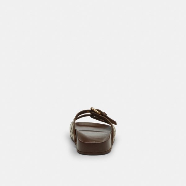 Coach Outlet Two Band Buckle Sandal In Signature Jacquard - Preorder