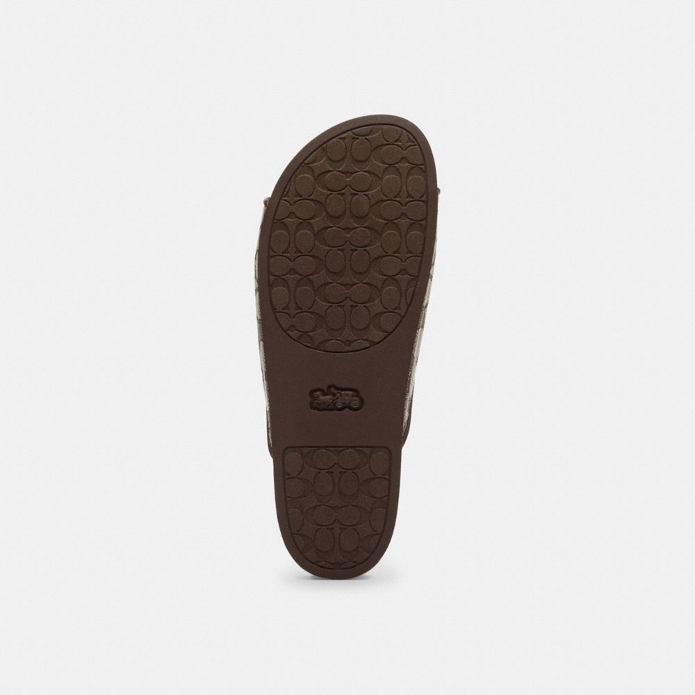 Coach Outlet Two Band Buckle Sandal In Signature Jacquard - Preorder