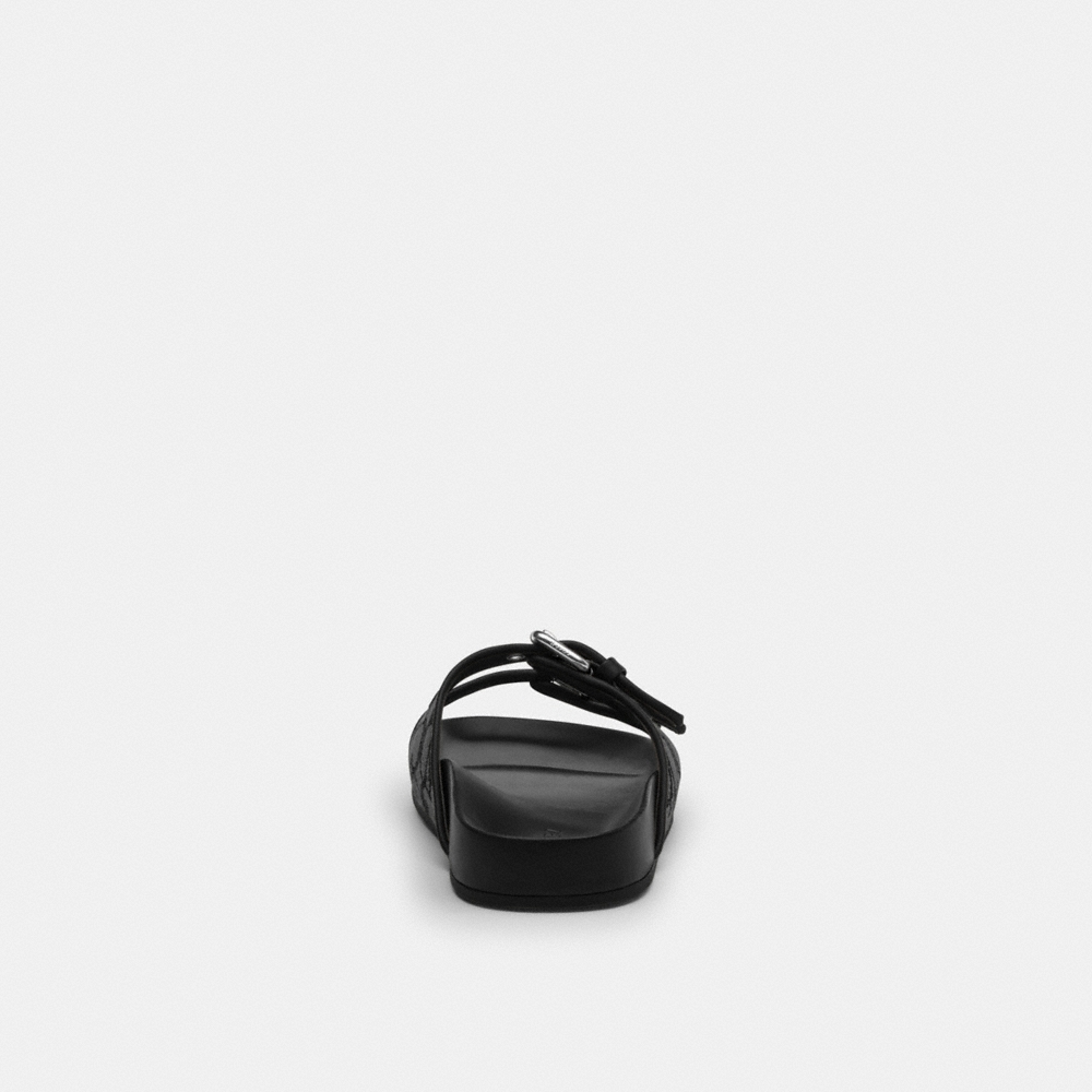 Coach Outlet Two Band Buckle Sandal In Signature Jacquard - Preorder