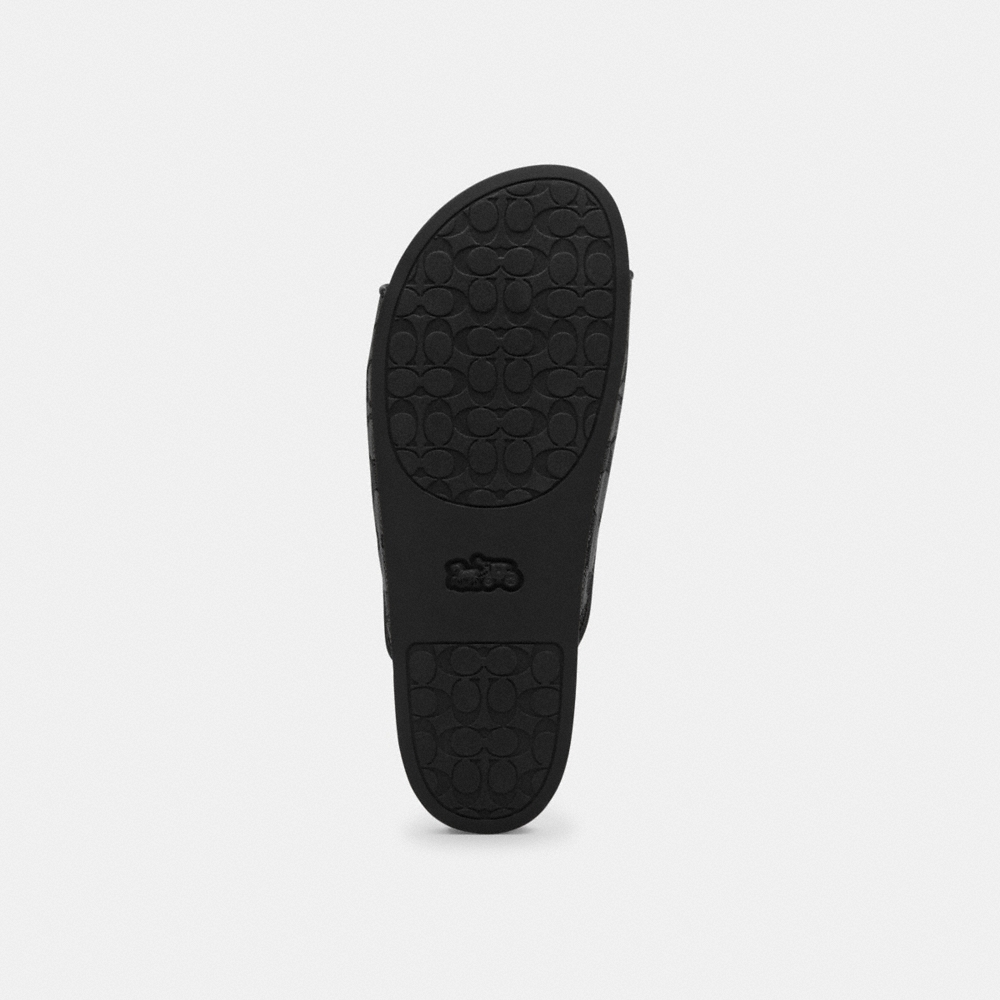 Coach Outlet Two Band Buckle Sandal In Signature Jacquard - Preorder