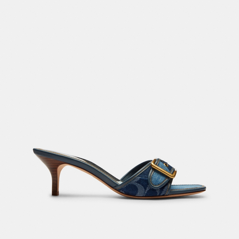 Coach Outlet Margot Sandal With Signature Denim Patchwork - Preorder