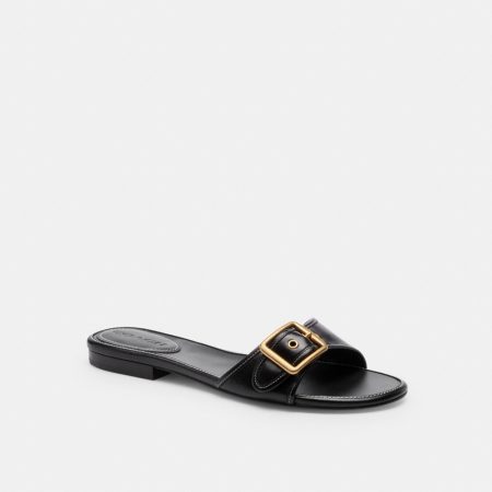 Coach Outlet Margot Flat Sandal - Preorder — Black