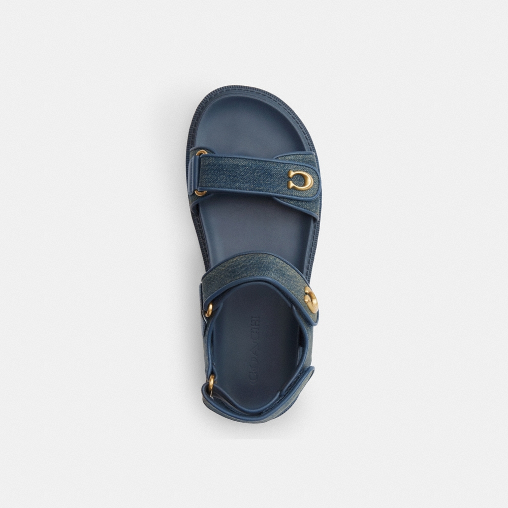Coach Outlet Brynn Sandal In Loved Denim - Preorder