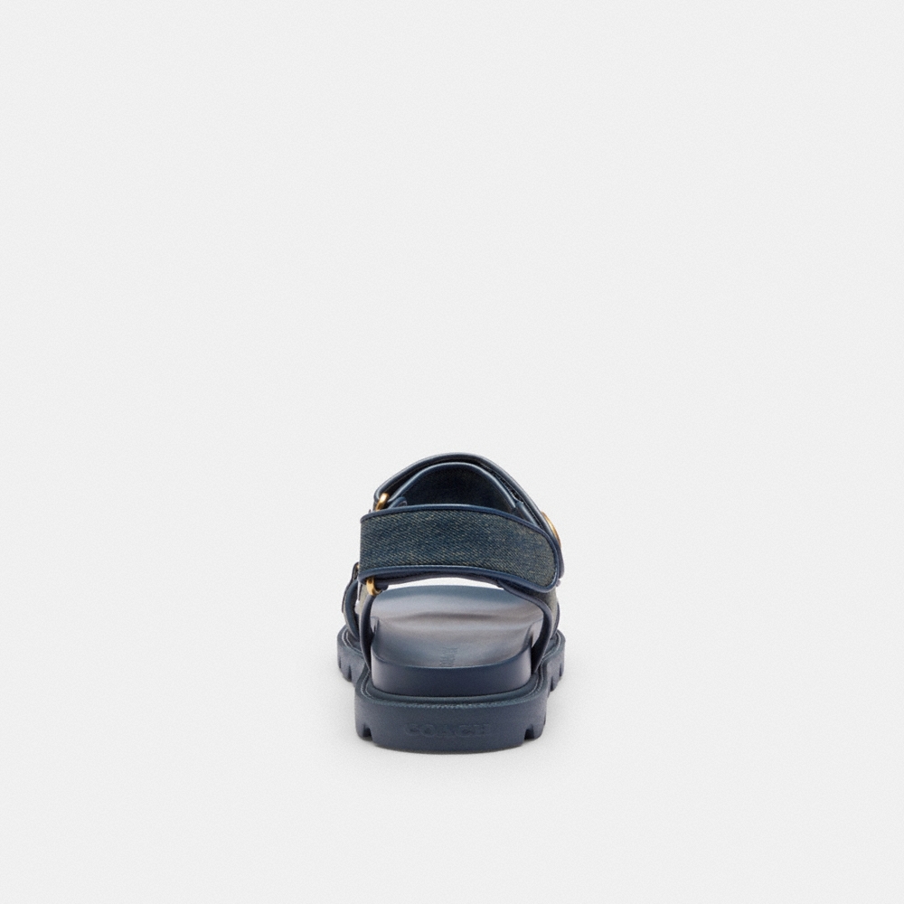 Coach Outlet Brynn Sandal In Loved Denim - Preorder
