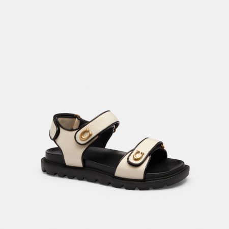 Coach Outlet Brynn Sandal - Preorder — Chalk & Black