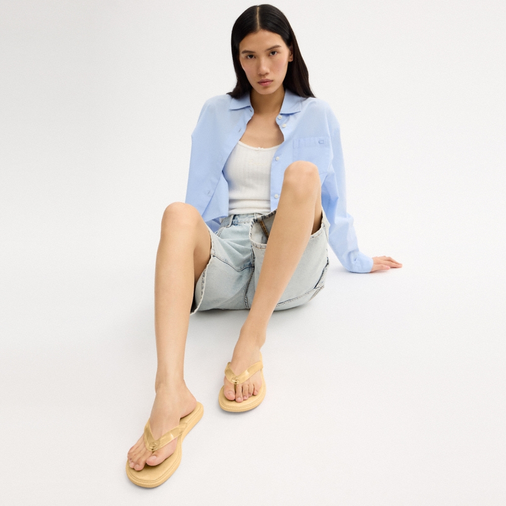 Coach Outlet Jelly Flip Flop In Signature - Preorder