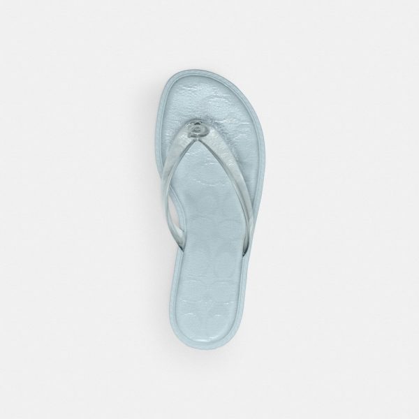 Coach Outlet Jelly Thong Sandal In Signature - Preorder