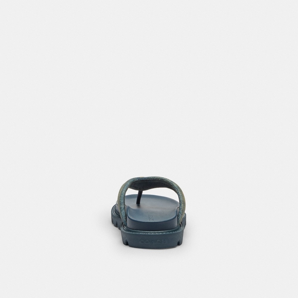 Coach Outlet Brynn Thong Sandal In Loved Denim - Preorder