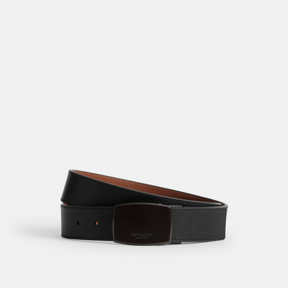 Coach Boxed Plaque And Harness Buckle Cut-To-Size Reversible Belt, 38MM - Preorder