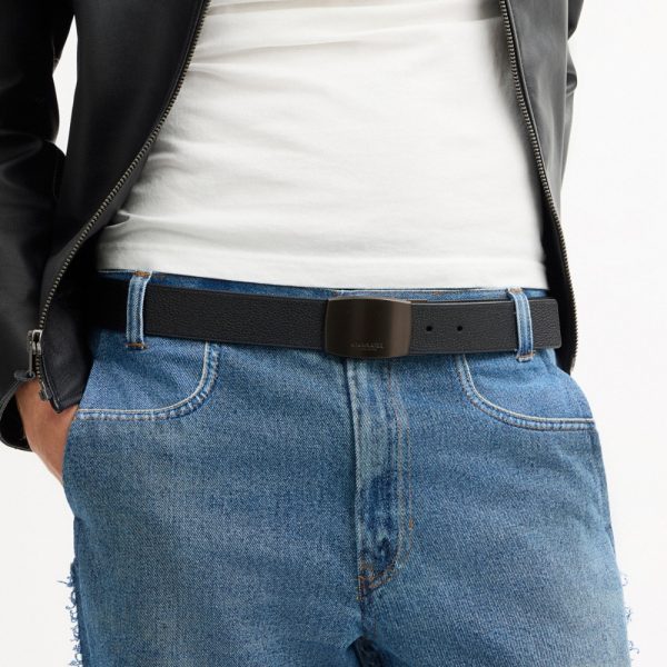Coach Boxed Plaque And Harness Buckle Cut-To-Size Reversible Belt, 38MM - Preorder