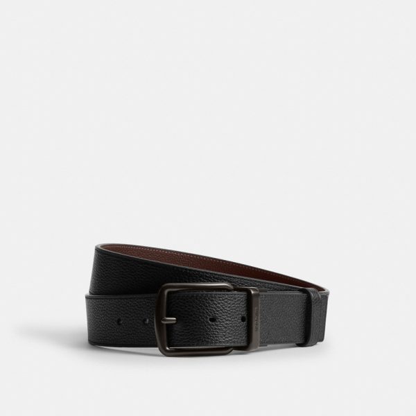 Coach Boxed Plaque And Harness Buckle Cut-To-Size Reversible Belt, 38MM - Preorder