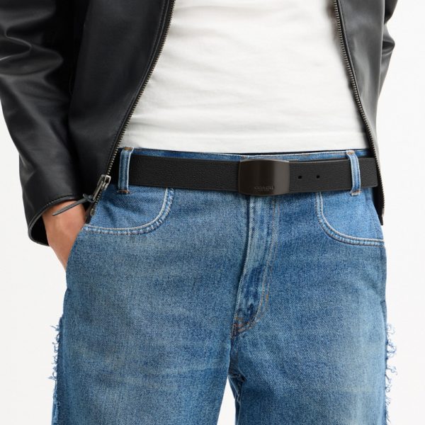 Coach Boxed Plaque And Harness Buckle Cut-To-Size Reversible Belt, 38MM - Preorder
