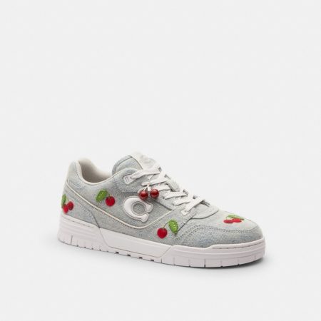 Coach Outlet Soho Sneaker With Cherries - Preorder — Denim/Optic White
