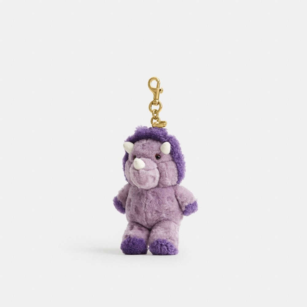 Coach Outlet Rexy 10th Birthday Trixy Dinosaur Bag Charm In Shearling - Preorder