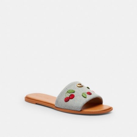 Coach Outlet Holly Sandal With Cherries - Preorder — Denim Multi