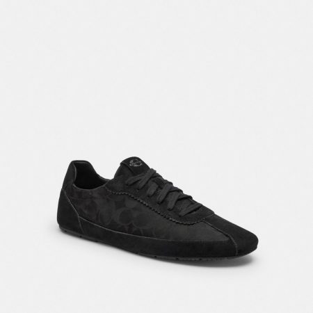 Coach Outlet Soft Sneaker In Signature Nylon - Preorder — Black