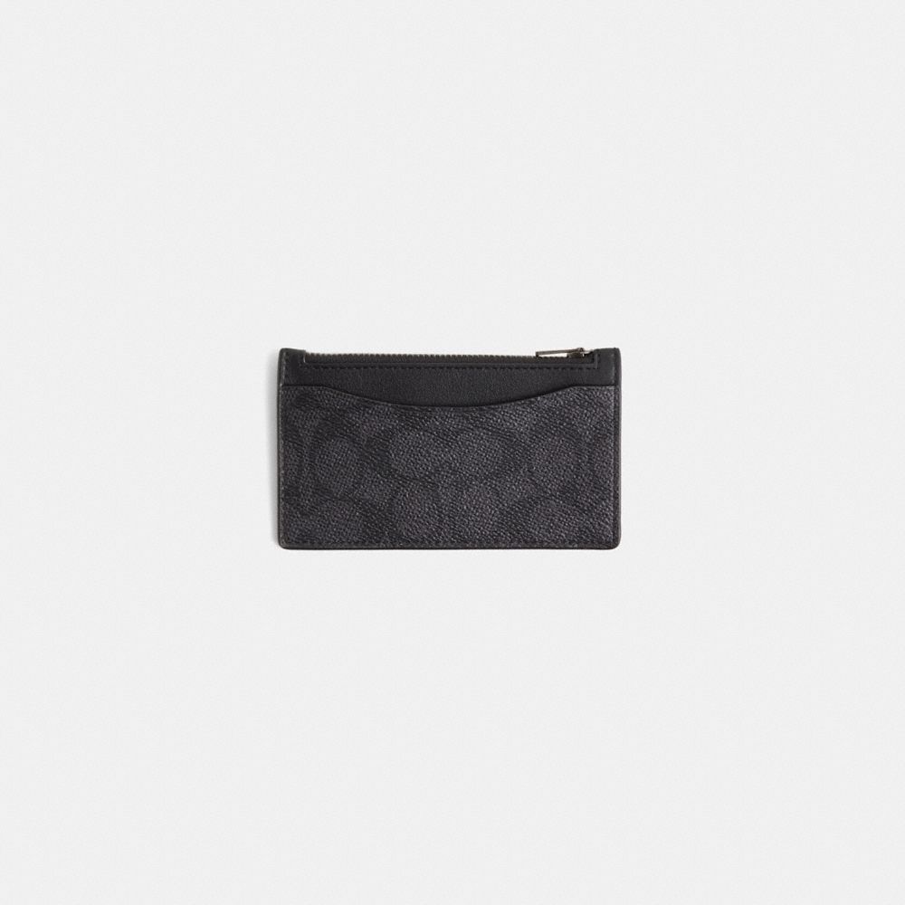 Coach Restored Zip Card Case In Signature Canvas - Preorder