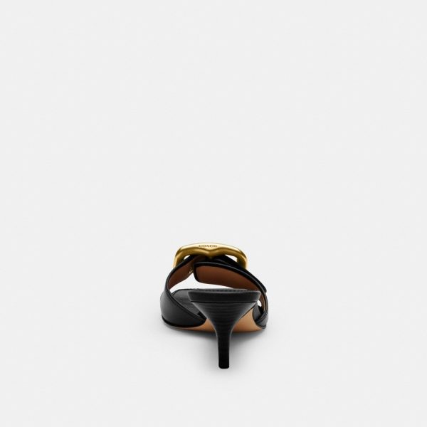 Coach Margot Sandal With Oversized Buckle In Loved Leather - Preorder