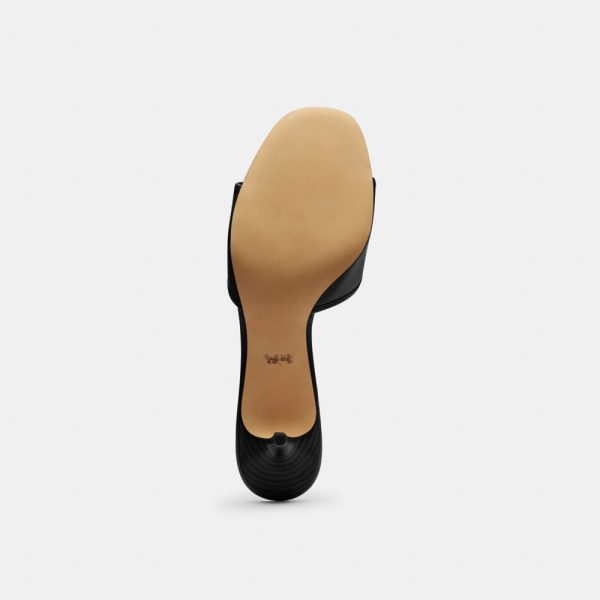Coach Margot Sandal With Oversized Buckle In Loved Leather - Preorder