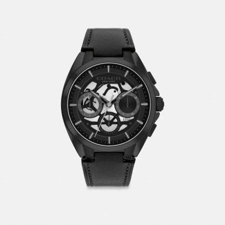 Coach Jackson Chronograph Watch, 42MM - Preorder — Black