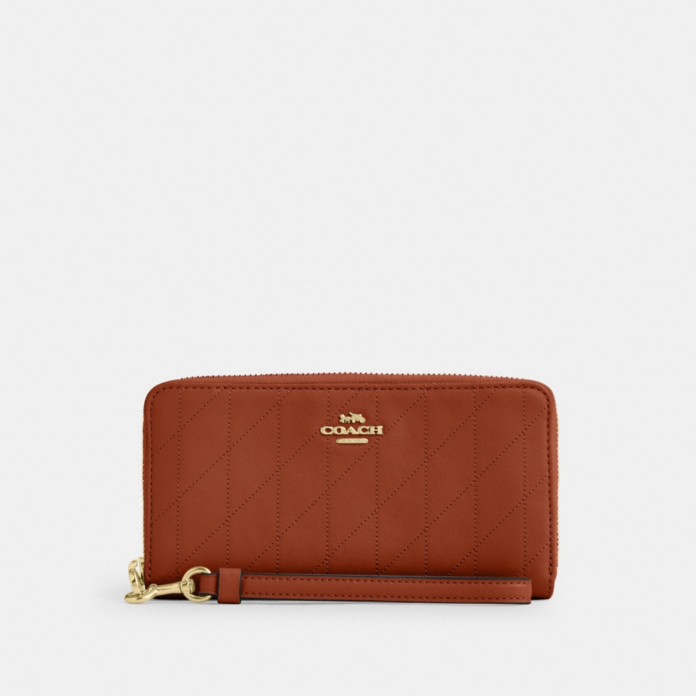 Coach Outlet Long Zip Around Wallet With Quilting - Preorder