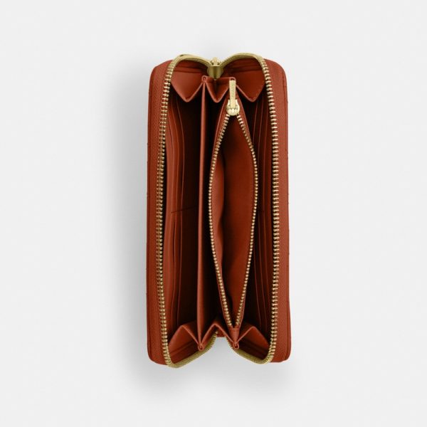 Coach Outlet Long Zip Around Wallet With Quilting - Preorder