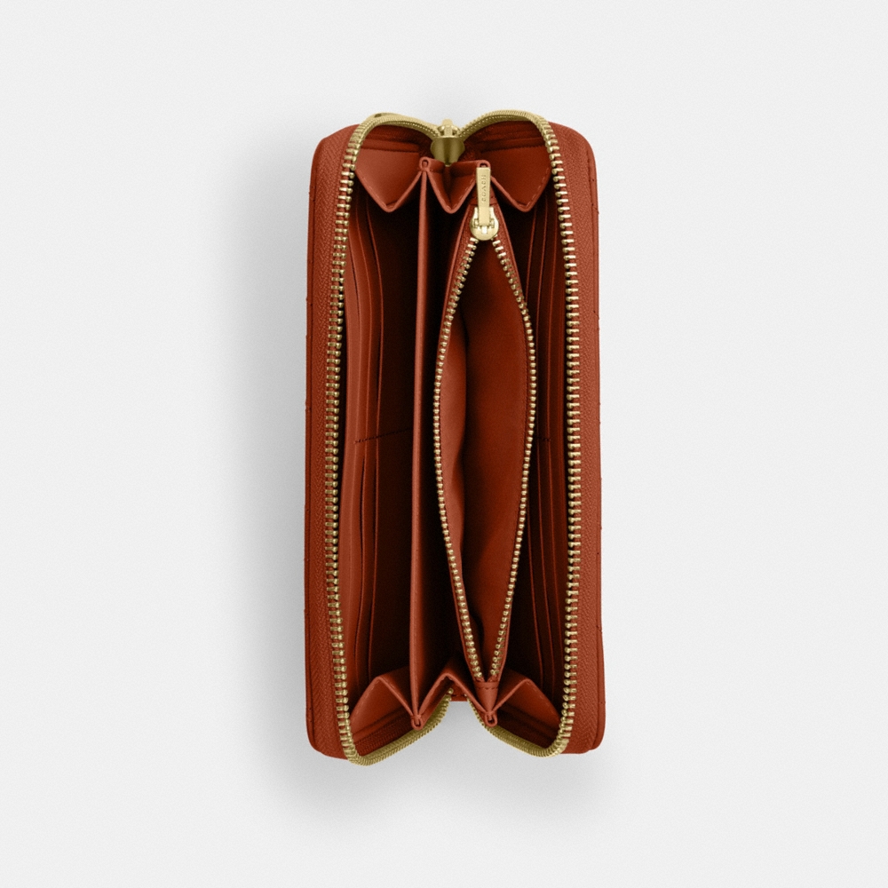 Coach Outlet Long Zip Around Wallet With Quilting - Preorder