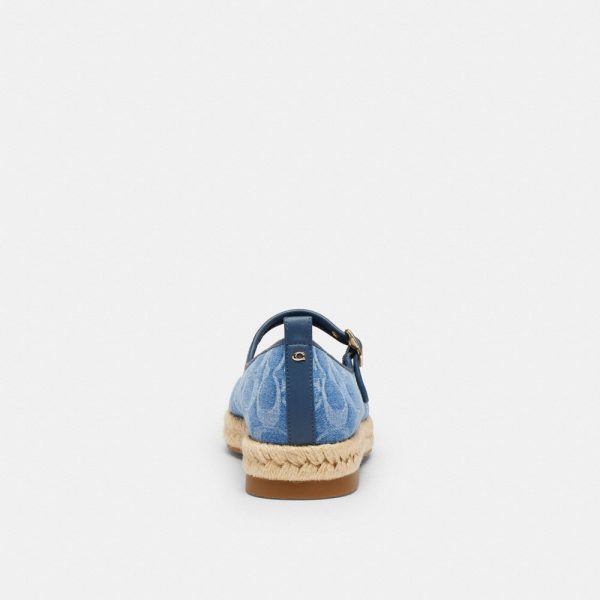 Coach Outlet Mary Jane Espadrille In Signature Denim - Preorder