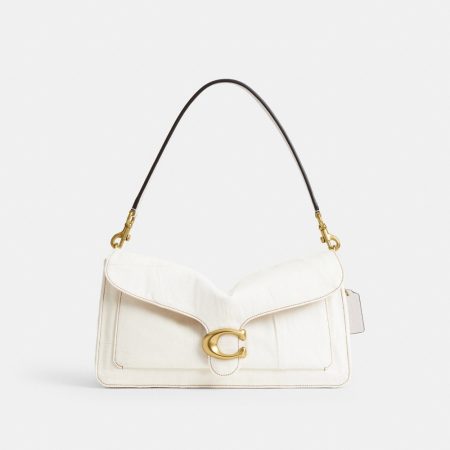 Coach Tabby Shoulder Bag 36 In Repurposed Denim - Preorder — Brass/White