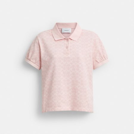 Coach Outlet Signature Polo - Preorder — Pink Signature