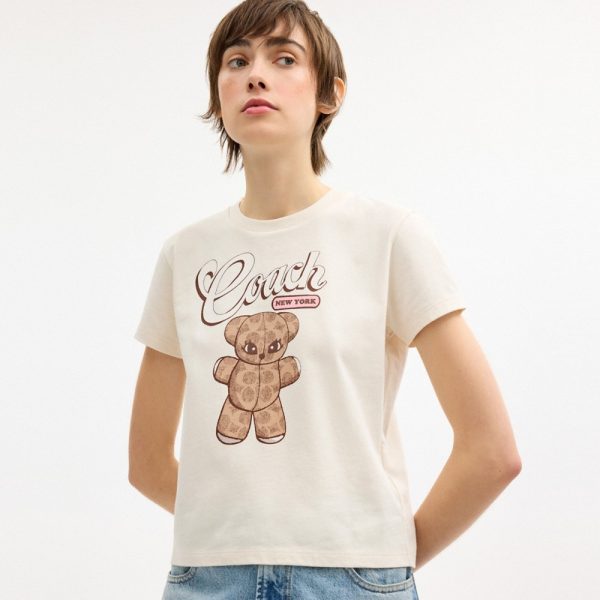 Coach Outlet Teddy Stuffie T-Shirt In Organic Cotton - Preorder