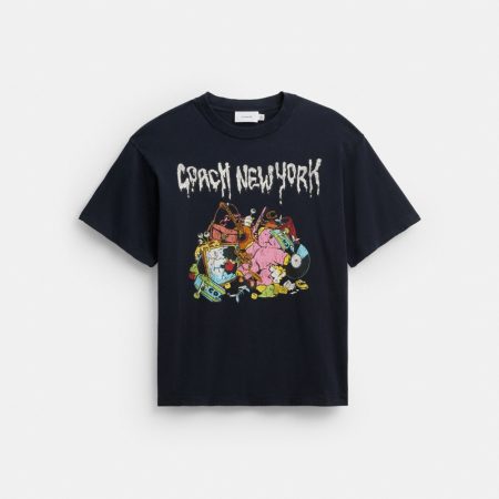 Coach Outlet Cartoons Relaxed T-Shirt In Organic Cotton - Preorder — Navy
