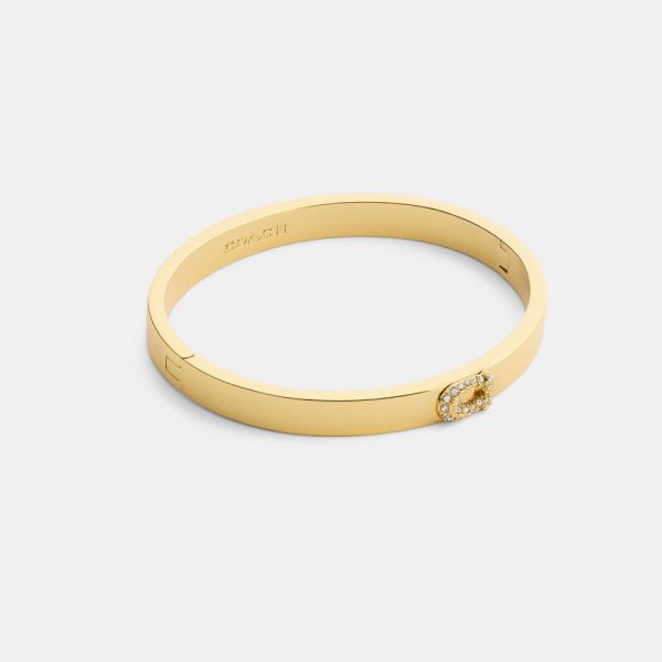 Coach Pavé C Hinged Bangle - Preorder