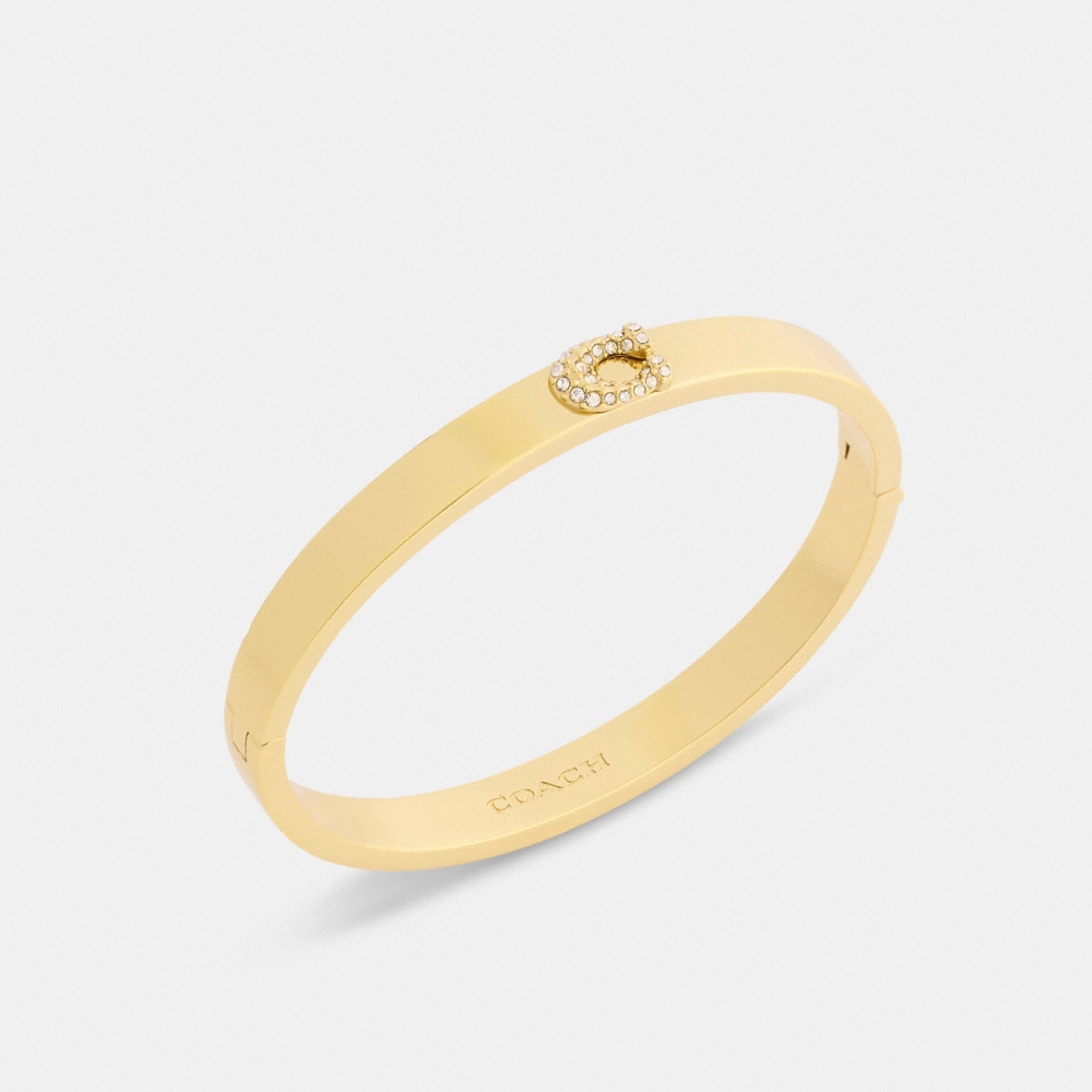 Coach Pavé C Hinged Bangle - Preorder