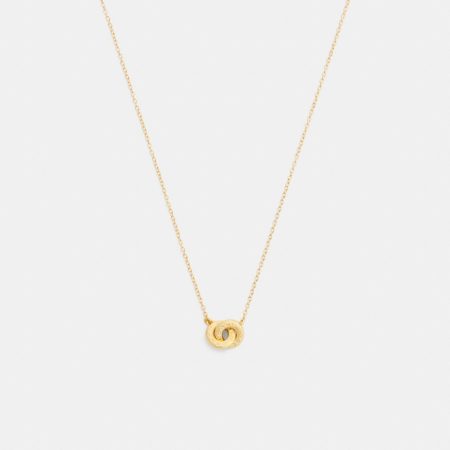 Coach Outlet Interlock Pendant Necklace - Preorder — Brass