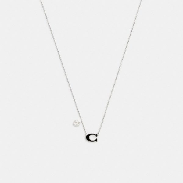 Coach Enamel Signature Heart Charm Pendant Necklace - Preorder