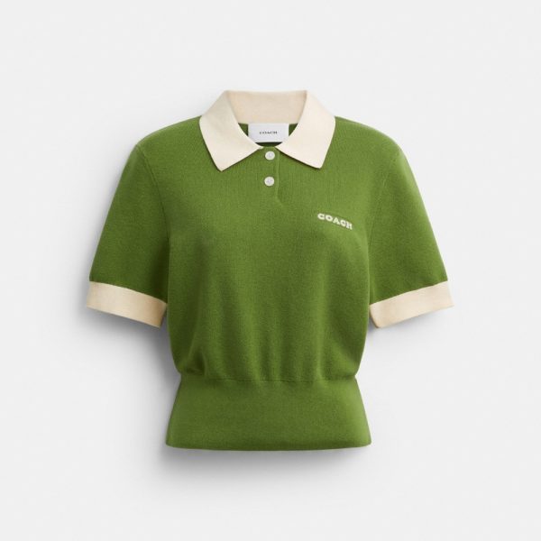 Coach Outlet Knit Polo In Organic Cotton - Preorder