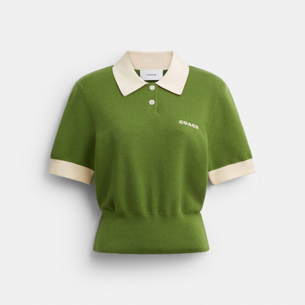 Coach Outlet Knit Polo In Organic Cotton - Preorder