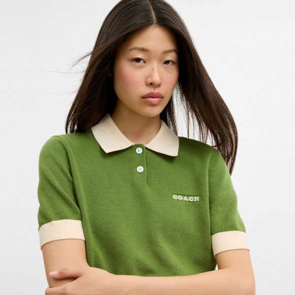 Coach Outlet Knit Polo In Organic Cotton - Preorder