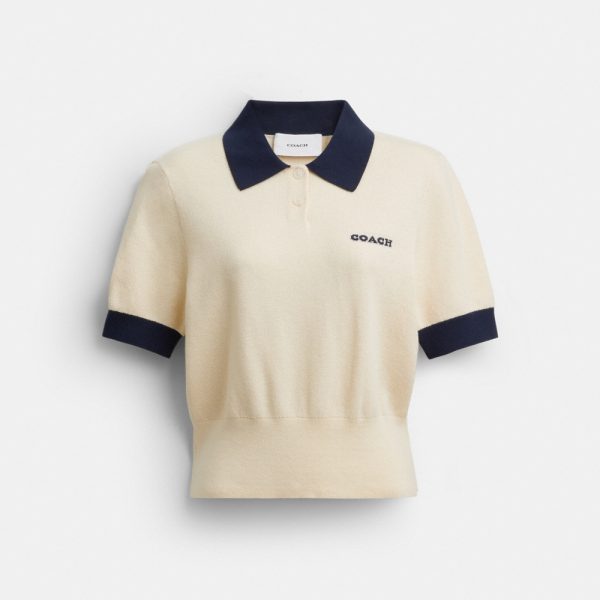 Coach Outlet Knit Polo In Organic Cotton - Preorder