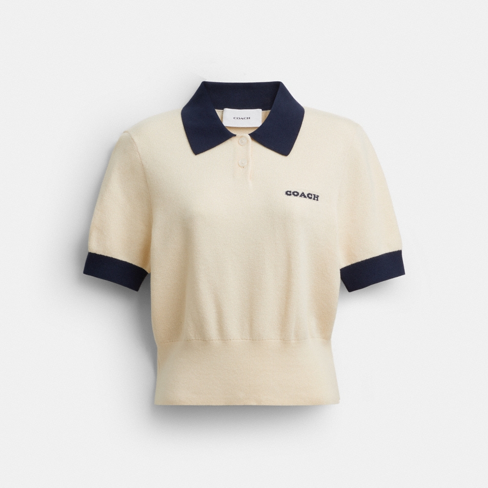 Coach Outlet Knit Polo In Organic Cotton - Preorder