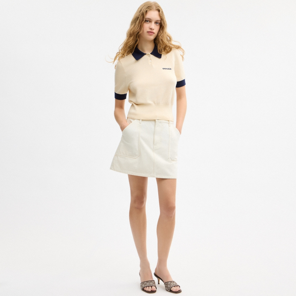 Coach Outlet Knit Polo In Organic Cotton - Preorder