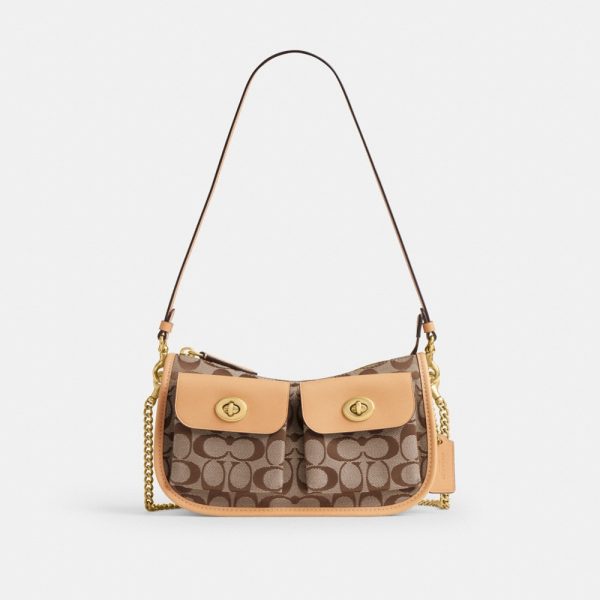 Coach Twin Turnlock Waverly Bag In Signature Jacquard - Preorder