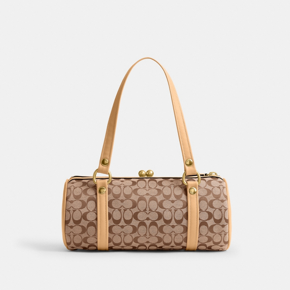 Coach Kisslock Barrel Bag In Signature Jacquard - Preorder - Image 3
