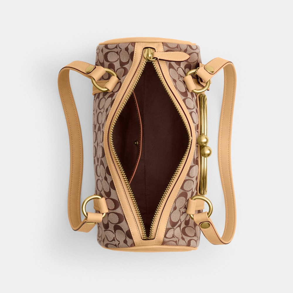 Coach Kisslock Barrel Bag In Signature Jacquard - Preorder - Image 5