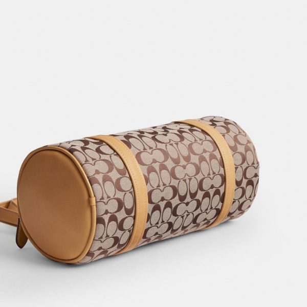 Coach Kisslock Barrel Bag In Signature Jacquard - Preorder
