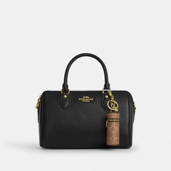 Coach Outlet Lipstick Case Bag Charm In Signature Canvas - Preorder