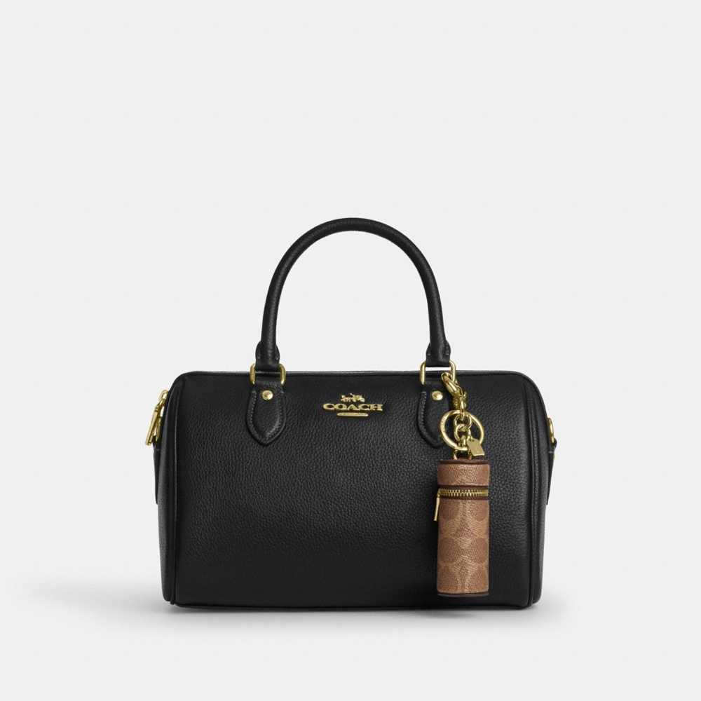 Coach Outlet Lipstick Case Bag Charm In Signature Canvas - Preorder