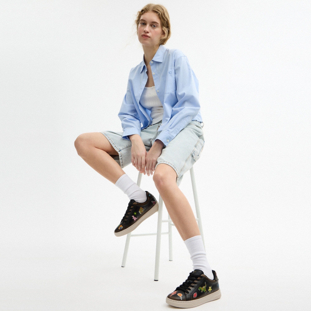 Coach Outlet Rexy 10 Th Birthday High Line Sneaker With Sticker Print - Preorder