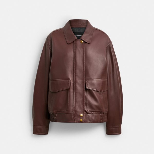 Coach Outlet Leather Pilot Jacket - Preorder